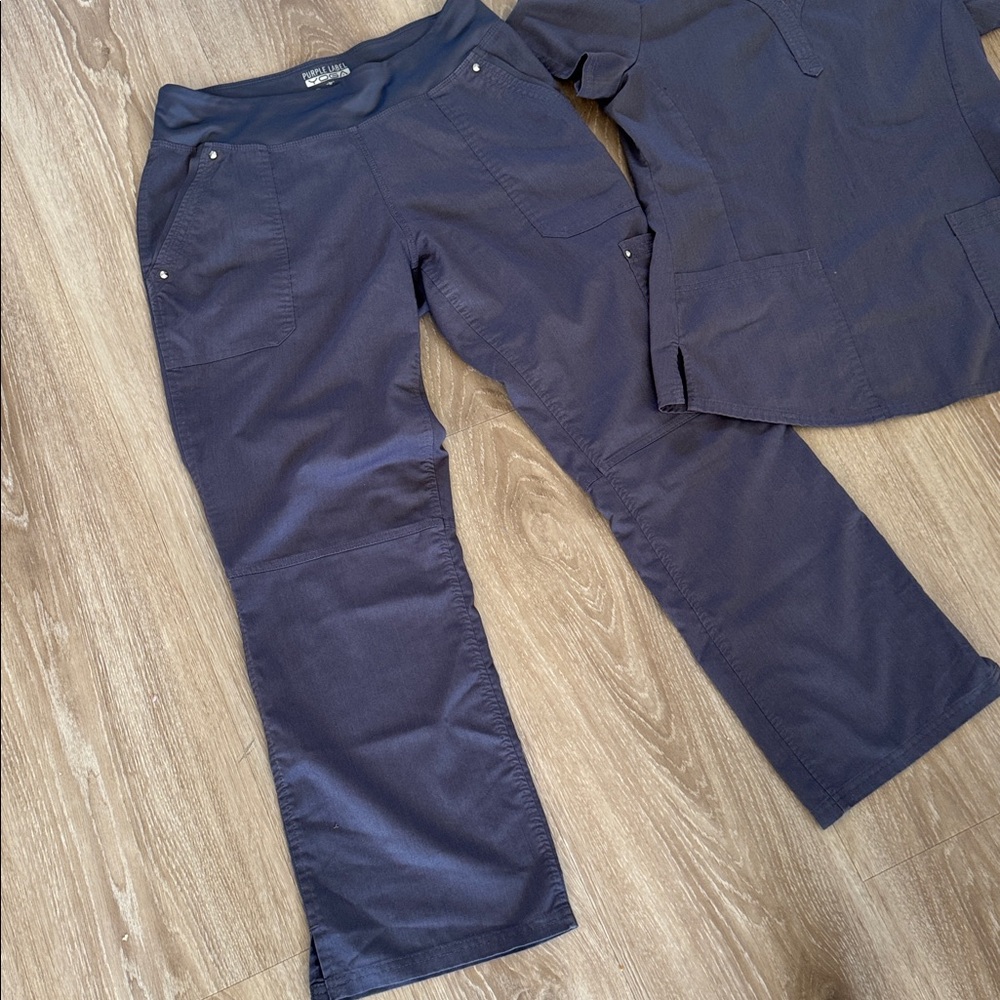 Healing Hands Women's Tori Yoga Pants, Jane Y Neck Shirt Set Charcoal Gray Med P - Picture 8 of 9